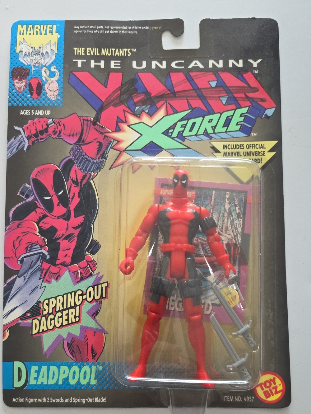 1992 (First-ever Deadpool action figure) signed by Rob Liefield. Excellent Condi